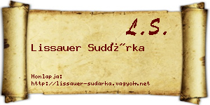 Lissauer Sudárka névjegykártya